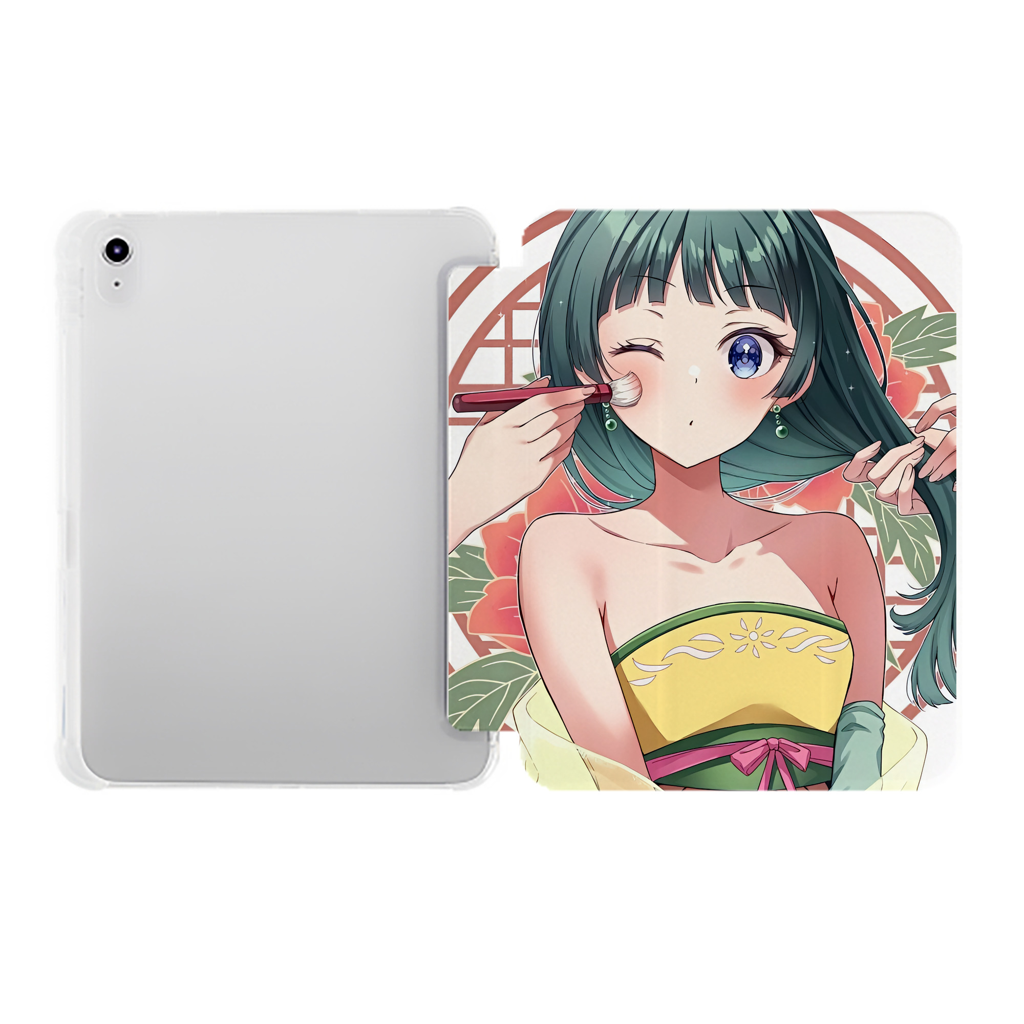 （画像用） 薬屋のひとりごと The Apothecary Diaries IPad ケース ペン収納付き 三つ折りスタンド PUレザー×シリコン 対応機種9.5/10.5/10.9インチ